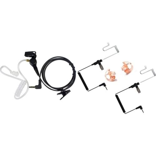 Straight Listen Only Transparent Flexible Acoustic Tube & 3.5mm Police Listen Only Acoustic Tube Earpiece