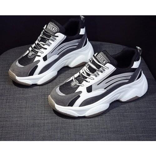 Net Red Reflective Stripe Shoes Womens New Spring All-match Smart Smoked Super Fire Platform Sneakers