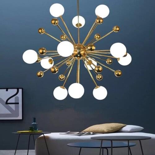 2021 Nordic LED meal pendant lamps postmodern creative personality dandelion glass ball American simple bedroom pendant lights