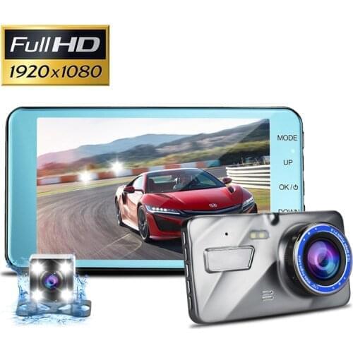 A2021 new 4.0" IPS Dual Lens Car DVR Auto Camera Cars DVRs Camcorder FHD1080P Recorder Video Registrator Carcam Dash Cam Vehicle