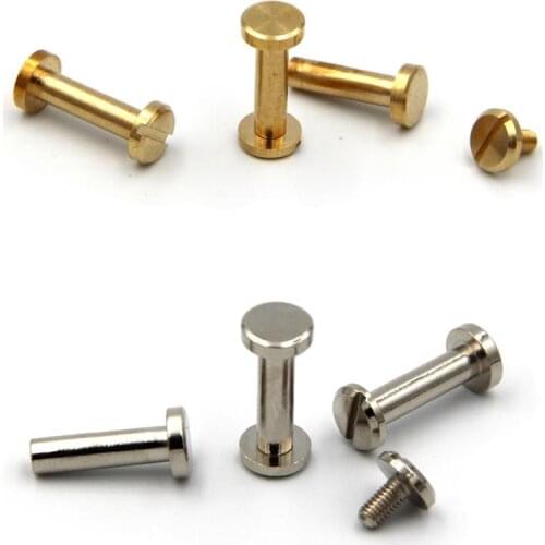 Leather Screw Rivets Brass Chicago Srew Back Book Binding Rivet