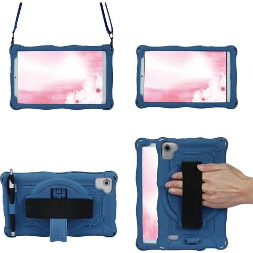 360 Rotating Case for Teclast P80X Tablet 8.0 inch hand-held Soft Silicon Hand Holder Cover for Teclast P80H P80 P80X + strap