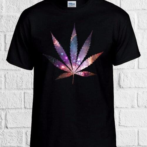 Weed Leave Galaxy Space High Funny T Shirt Men Women Unisex Top No Pain No Gain 1496