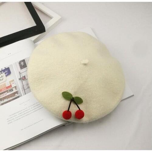 Lady spring Winter Berets Hat Painter style hat Women Wool Vintage Berets Solid Color Caps Female Bonnet Warm Walking Cap