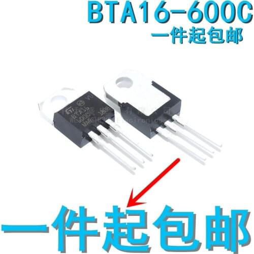 10PCS/LOT New off-the-Shelf Bidirectional Triode Thyristor BTA16-600C 16A 600V TO-220