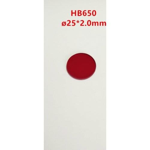 25*2.0Mm 650Nm Red Glass Filter Lens Hb650 Infrared Transmission Ipc Fill Light Detection