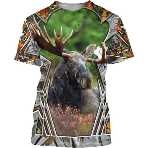 3D Print Fashion Animal Beautiful Hunting Camo Men/Women Leisure O-Neck T-shirts / Beach Shorts / Tanks / Oversized Tops S-385