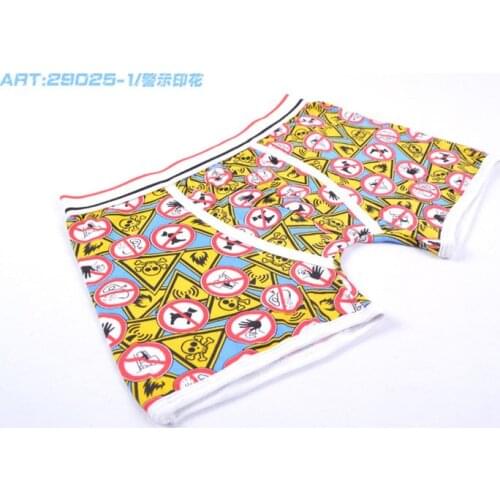 Cartoon warning pattern boys football trunk boxers kids shorts child panties cotton pants children underwear briefs 6-10Y 4pcs/L