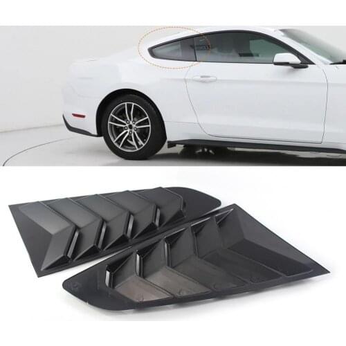 ABS 2Pcs Unique Matte Black Side Window Scoops Anti-corrosion Window Louvers Covers Sturdy