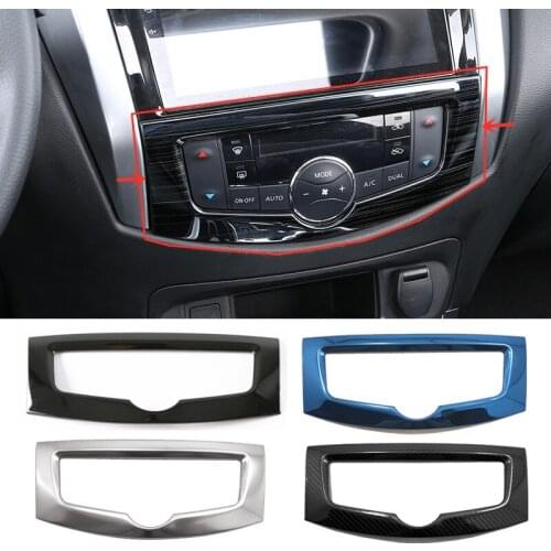 For Nissan Navara NP300 2017 2018 2019 Stainless steel Accessories car styling Car air conditioner Switch panel Cover Trim 1 pcs