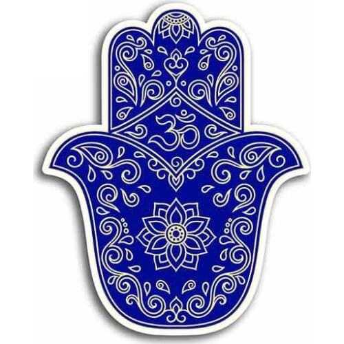 Creative Car Sticker Accessories Hand Om Ohm Indian Vinyl PVC 13cm*9cm Motorcycle Waterproof Windshield Window Car Styling Decal