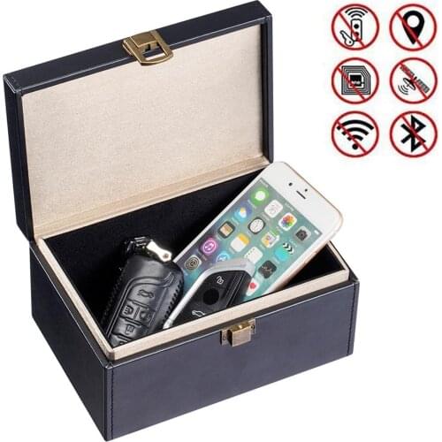 Car Key Signal Blocker Box Anti-Theft RFID Signal Blocking Bag Faraday Box For Keyless Car Keys Radiation Protection Cell Phone