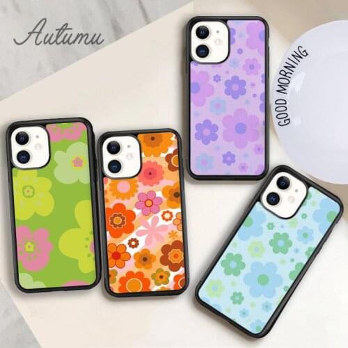 Flowery Phone Case for iPhone 11 12 Pro Max mini X XR XS SE 2020 5 6S 7 8 Plus Samsung Galaxy S8 S9 S10 Cover shell