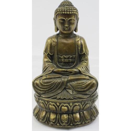 Arts Crafts Copper Elaborate Chinese Collection Copper Goddess of mercy Auspicious Statue