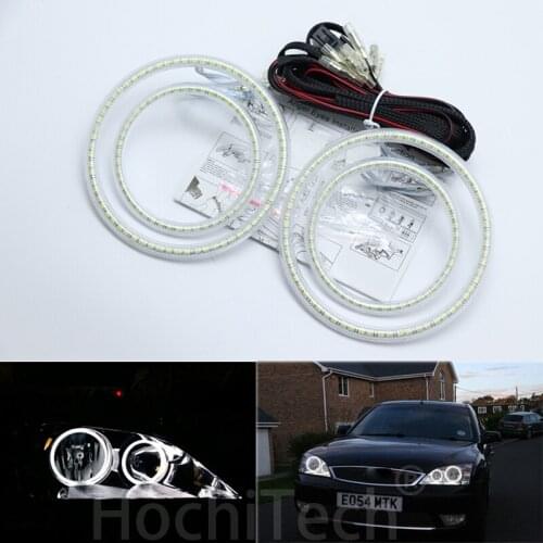 For FORD Mondeo MK3 2001-2007 Ultra bright SMD white LED angel eyes 2600LM 12V halo ring kit daytime running light
