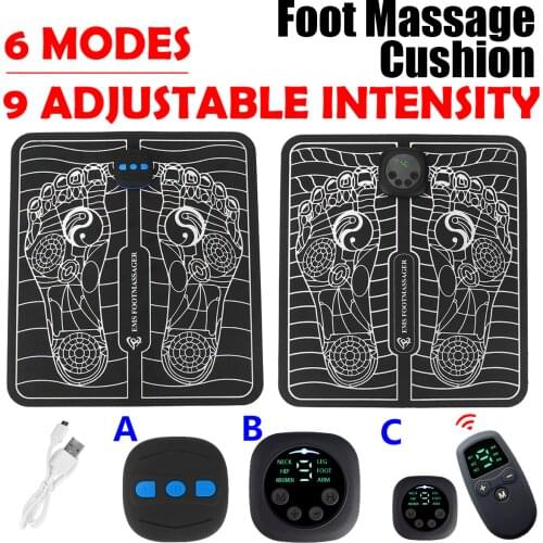 Electric EMS Foot Massager Pad Feet Muscle Stimulator Foot Massage Mat Improve Blood Circulation Relieve Ache Pain Health Care