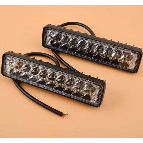 2 Sets 12V-60V 18LEDS 54W 6500K Working Running Fog Driving Head Light Lamp Fit For Motorcycle Car Truck Off-road
