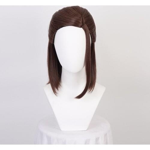 Game The Last of Us Ellie Cosplay Wig Brown Short Cosplay Wigs Heat Resistant Synthetic Hair + wig cap
