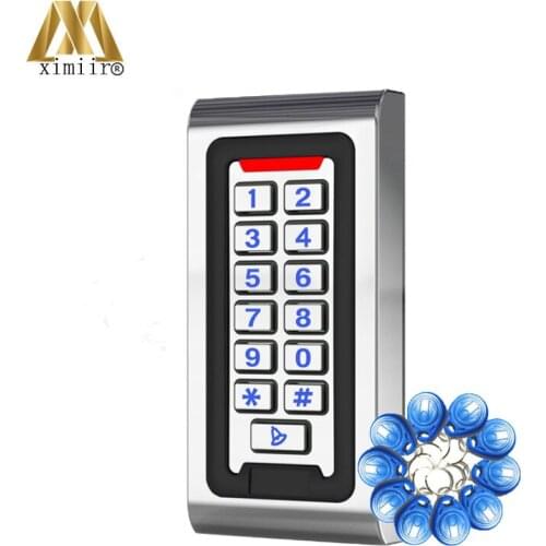 RFID Door Access Control System Waterproof Metal Keypad 125KHz Proximity Card Standalone Access Control With 2000 Users M06