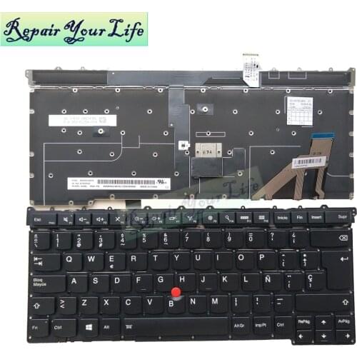 Laptop Keyboard For Lenovo for IBM X1 Carbon Gen 3 3rd 2015 SP Spanish layout black with backlight 64700-2EA SN8341BL
