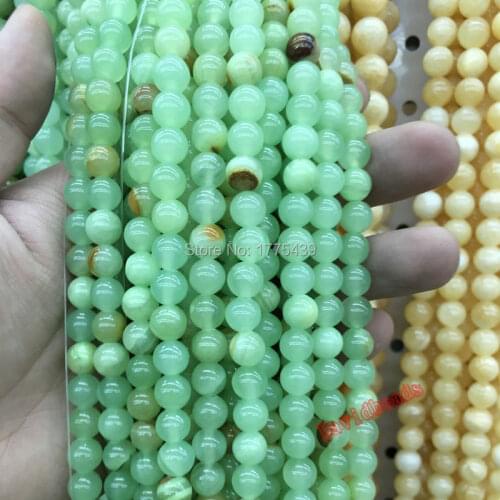Free Shipping Wholesale 6mm 8mm 10mm 12mm Natural Stone Green White Jadee round Beads For Bracelet Necklace Jewelry Making