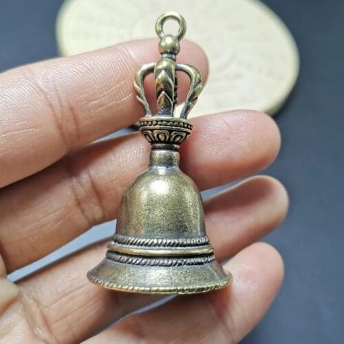 Brass Handicraft die-casting Drop Bell Key Car Button Wind Bell Tibetan Bronze Bell Creative Gift Home Decoration Accessories