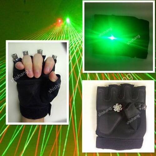 ST05-1 With palm light 3 red 1 green laser heads laser gloves colorful 4pcs heads laser gloves Disco dj ballroom dance costumes