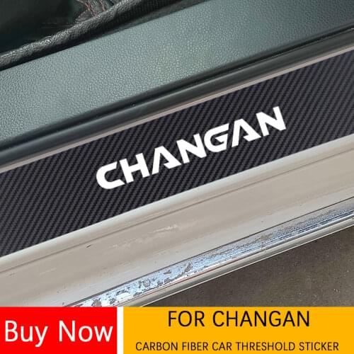 For Changan UNIK UNI-T CS55 CS75 CS95 Eado XT CX70 Hunter Oshan Benni Carbon Fiber Car Door Threshold Pedal Scuff Plate Stickers