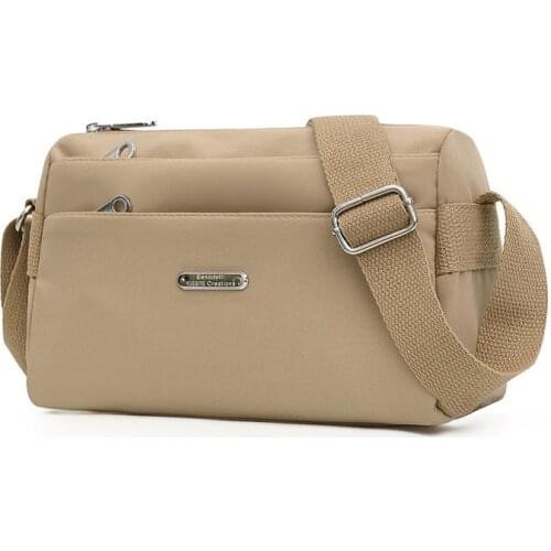 Nylon Women Shoulder Bags Female Messenger Bags Solid Color Travel Crossbody Bag For Girl Simplicity Ladies Wallet Retro Handbag