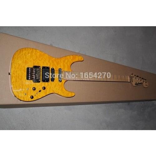 New SL2H USA Soloist Maple neck orange colour finish inlays signature Custom Body 6 strings electric guitar 151112