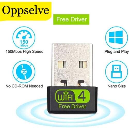 Oppselve USB WiFi Adapter USB Ethernet WiFi Dongle 150Mbps 2.4G USB Wi-Fi Adapter PC Antena Wi Fi Receiver Wireless Network Card