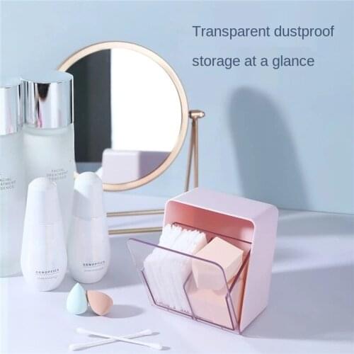 Independent Debris Plastic Storage Box Transparent Desktop Storage Box Dustproof Cotton Swab Storage Box Is Hygienic and Clean