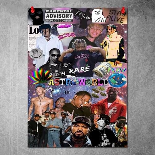 Canvas Poster Astro-world Wall Art Painting Posters and Prints Wall Pictures for Home Decor No Frame