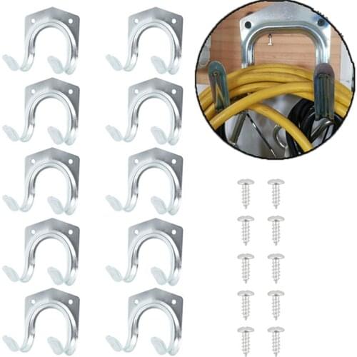 Heavy Duty Metal Hook Garage Organizer Wall Mount Hooks Wall Mount Anti-slip Storage Hook for Ladders Garden Tool