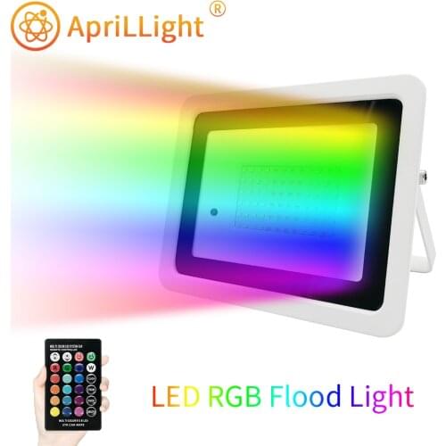 RGB LED Floodlight AC220V/110V 20W 30W 50W 100W Reflector Projector Flood Light Spotlight IP68 Outdoor Garden Landscape Lighting