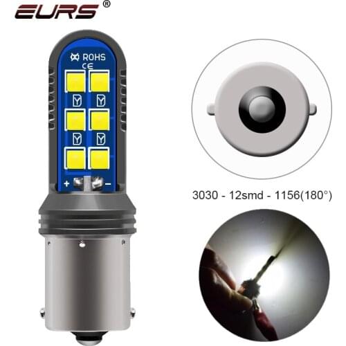 EURS 1pcs 1156 LED BA15S P21W Canbus NO Error PY21W Auto Turn Signal Light S25 1157 BAY15D Flash Strobe Bau15S Brake Lamp 12V
