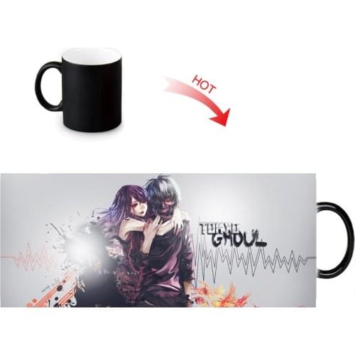 Custom heat reveal manga mug Tokyo Ghoul print milk beer coffee ceramic mugs hot changing color tea water cup 12oz