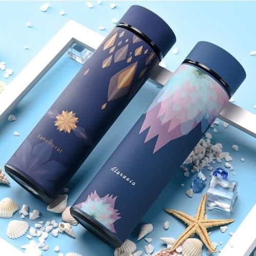 500ml Thermos Double Wall Stainless Steel Vacuum Flasks Thermos Cup Thermo Water Bottle Coffee Tea Milk Travel Mugs Straight