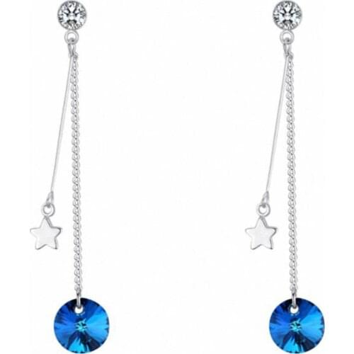 TRACYSWING Element Brand Real Austrian Crystals Fashion Heart trendy Dangle Earrings For Women Th-131515