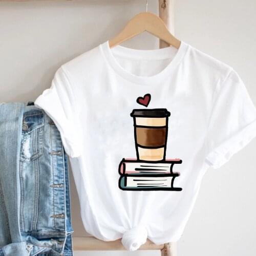 Women T shirt harajuku Afternoon tea Graphics Female Tees 90s Short Sleeve streetwear Casual Fashion Ladies Tee Tops Plus Size