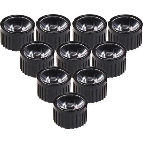 10 Pcs 5/15/30/45/60/90/120 Degree Lens Reflector Collimator w/ Holder For 1-5W LED L69A