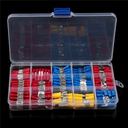 280PCS Electrical Crimp Spade Ring Mixed Lug Cable Wire Car Accessories Assorted Insulated Fork U-Type Terminals Connectors Kit