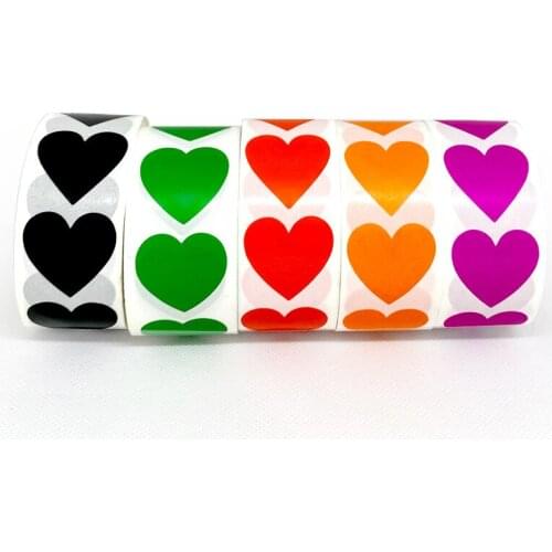 500pcs Heart Shape of Red Stickers Seal Label Labels Stickers Scrapbooking for Package and Wedding Decoration Stationery Sticker