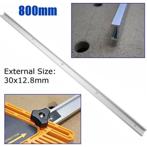 800mm Aluminium Alloy T-track Slot Miter Track Jig Fixture T-Slot And Track Stop for Carpenter Manual Router Table Woodworking