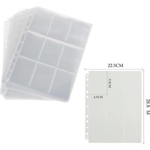 10-50PCS Album Pokemon Cards Holder Album Page Collection Trading Game YuGiOh Card Transparent Binder Folder Storage Card Cover