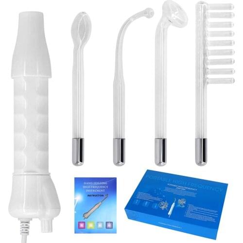 High Frequency Facial Machine Electrotherapy Wand Glass Tube Acne Remover Skin Care SPA Beauty Instrument Blackhead Remover