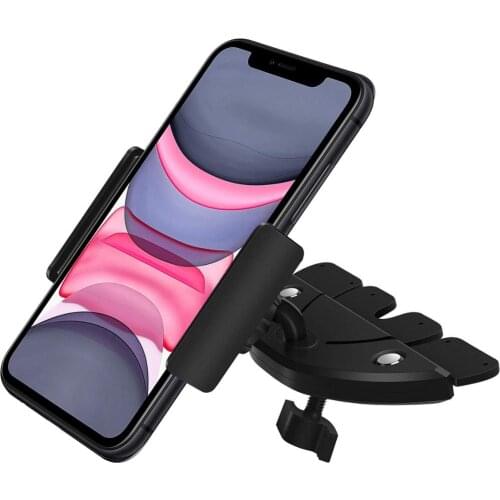 Univerola Car Phone Holder Gravity Linkage Mobile Phone Mount for CD Slot Adjustable 360 ° Rotation Auto Lock Car Cradle