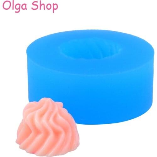 XYL033 15.3mm Whipped Cream Silicone Mold - Cupcake Topper, Fondant, Sugarcraft, Cabochon Candy, Resin, Chocolate, Candy, Icing