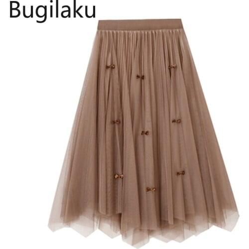 Bugilaku Women's Pleated Skirts