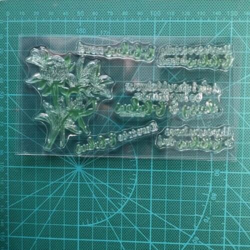 Flower Letter Clear Stamps 2020 New Christmas Stamps for Scrapbooking DIY Photo Album Decorative Stamp Crafts